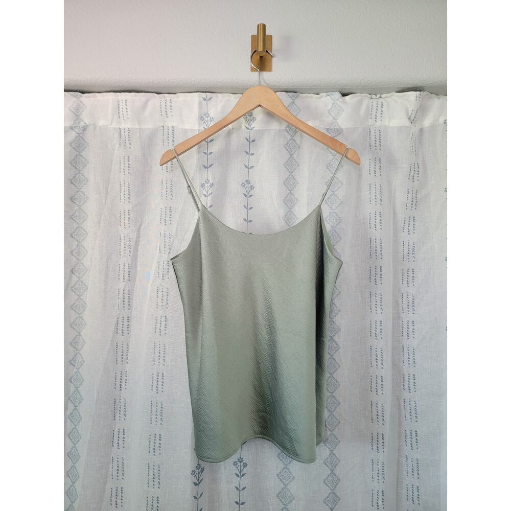 NWT Club Monaco Sage Green Satin Tank Top Medium